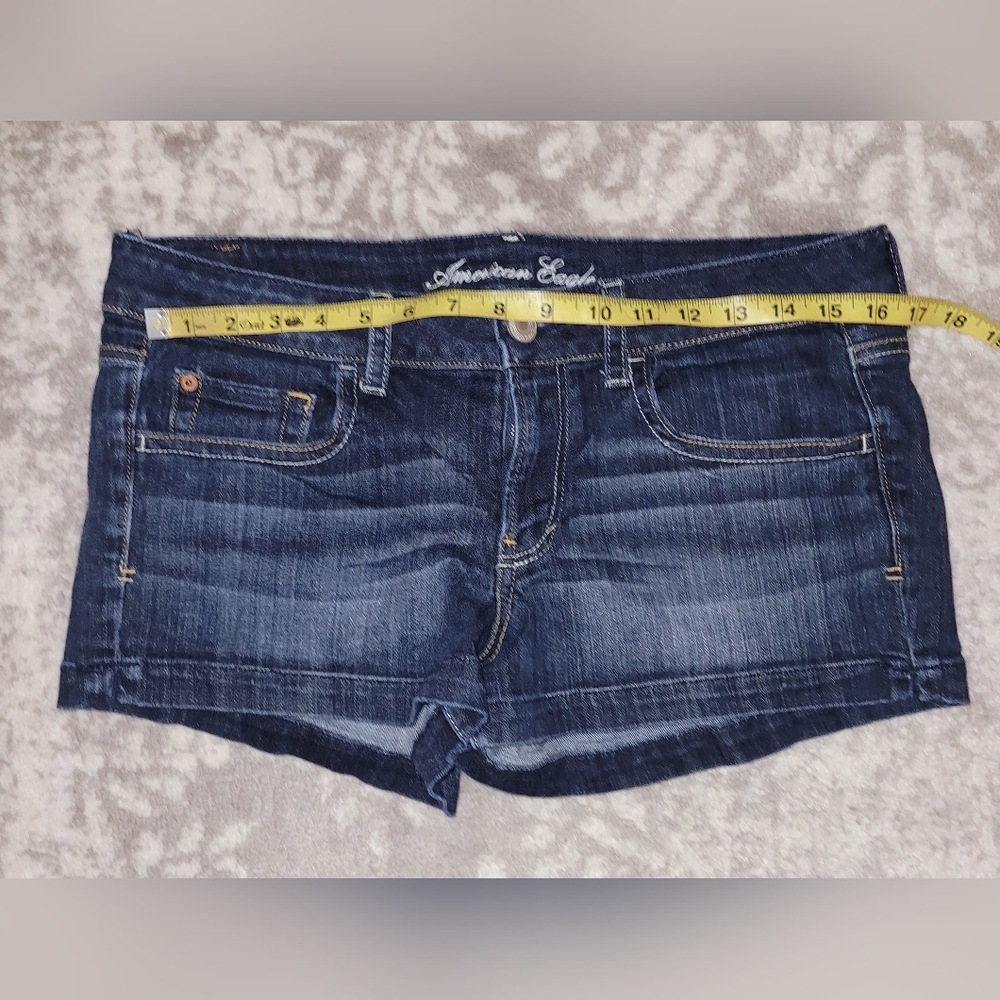 American Eagle Stretch Dark Wash Denim Shorts, Size 12 - Picture 5 of 6